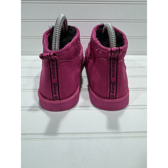Juicy Couture Women's Size 7 Hot Pink Faux Fur Lined Winter Pull On Boots - Picture 4 of 10